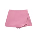 Damkort asymmetrisk kjol med hög midja Elegant minikjol med shorts Bekväm kjol för sommarens urbana stil 3