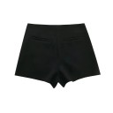 Damkort asymmetrisk kjol med hög midja Elegant minikjol med shorts Bekväm kjol för sommarens urbana stil 2