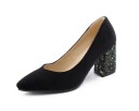 Dampumps med glitterklack J1744 6