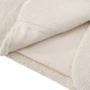 Dams beige plyschjacka med krage och fickor Elegant mjuk jacka i polyester Enfärgad höst- och vinterklädsel 5