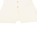 Dams elegant beige väst med O-ringning Knäppning med knappar Enfärgad stilren väst i lätt polyester för vardagsbruk 7