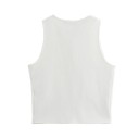 Dams elegant enfärgad väst med bröstfickor Rund halsringning Knäppning med knappar Lätt polyester material Flera färger 2