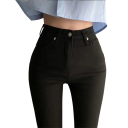 Dams elegant skjorta med lång ärm och krage Enfärgad blus i lätt polyester Stilfull knäppning med knappar för varje dag 7