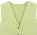 Dams elegant väst med knappar Enfärgad topp med V-urringning Stilig accessoar till blusar och t-shirts Olika färger Polyester 10