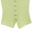 Dams elegant väst med knappar Enfärgad topp med V-urringning Stilig accessoar till blusar och t-shirts Olika färger Polyester 11