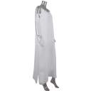 Dams lång nattklänning med V-ringning Elegant lös klänning med underkjol och slits Polyester Nylon Rayon Olika färger 7