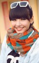 Damscarf i bomull med blommor J1660 8