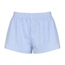 Damshorts med knappar, bekväma sommarshorts med hög midja, eleganta randiga shorts för fritid 1