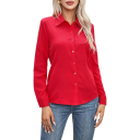 Damsk elegant enfärgad skjorta med lång ärm i figurnära snitt med formande insnitt klassisk krage och manschett med knapp 2