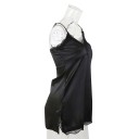 Damsk nattlinne med spets och slits Elegant enfärgad nattlinne med V-ringning Lätt polyester Fin nattmode Olika färger 10