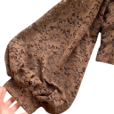 Damsk polopr transparent blus Universell storlek V-hals Lång ärm Rynkning Knut bak 4