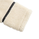 Damsk vinterjacka Polyester beige jacka med dragkedja och päls Varm krage och fickor Elegant varm kappa för vinterbruk 5