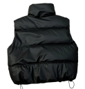 Damsk vinterväst med rullkrage och fickor Enfärgad värmande väst med dragkedja av bomull och polyester Stilig accessoar för kalla dagar 4