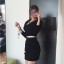 Dámska asymetrická mini sukňa čierna 4