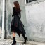 Dámska asymetrická sukňa čierna 3