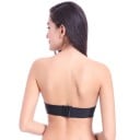 Dámská bandeau podprsenka bez ramínek s krajkou Tvarované košíčky a zapínání na háčky Pružný materiál Pod šaty a topy s odhalenými rameny 6