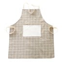 Damska bawełniana kuchenne fartuch do gotowania z fartuszkiem i dużą kieszenią Wzór w kratkę Pętla na szyi Zawiązywanie w pasie Wymiary 67 x 61,5 cm 3