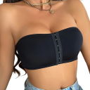 Dámska bezešvá podprsenka bez ramienok s tvarovanými košíčkami polyester spandex na nosenie pod šaty bez viditeľných švov 5