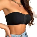 Dámska bezešvá podprsenka bez ramienok s tvarovanými košíčkami polyester spandex na nosenie pod šaty bez viditeľných švov 6