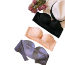 Dámská bezešvá podprsenka bez ramínek s předním zapínáním polyester elastan nylon pro každodenní nošení i společenské šaty 4