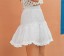 Dámska biela mini sukňa s riasením 2