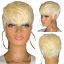 Damska blond peruka z prawdziwymi włosami N895 2