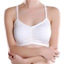 Dámská bralette podprsenka s krajkovými zády Bez zapínání Řasený přední díl Z nylonu Univerzální velikost Ke kraťasům i džínám 1
