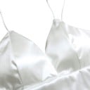 Dámska bralette podprsenka s výstrihom do V a tenkými ramienkami Lesklý povrch Široký spodný lem Zapínanie na háčiky Spandex Univerzálna 6