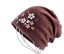 Dámská čepice s kamínky a květinami J3089 11