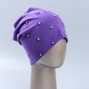 Dámska čiapka v štýle beanie so striebornými hviezdičkami Voľný splývavý strih Kombinácia polyesteru a bavlny Obvod hlavy 54 až 59 cm 5