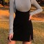 Dámska čierna mini sukňa s ramienkami 4