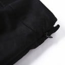 Dámska čierna mini sukňa s rozparkem na prednej strane Rovný priliehajúci strih Zapínanie na zips Viditeľné prešívanie Hladká látka Polyester 5