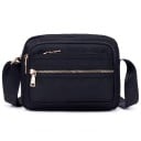 Dámska crossbody kabelka cez rameno Viac oddielov a vreciek na zips Široký popruh Nylon a polyester 27 x 21 x 9 cm Na každý deň 1
