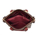 Dámska crossbody kabelka do ruky aj cez rameno z PU kože Geometrický vzor Odnímateľný popruh Prívesok so strapcom Rozmer 26 x 24 x 13 cm 9