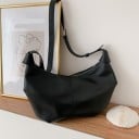 Dámská crossbody kabelka přes rameno ve tvaru půlměsíce Zapínání na zip PU kůže a polyester 29 x 14 x 27 cm Na mobil a drobnosti 2