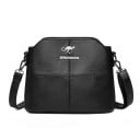 Dámska crossbody kabelka s jemne zvrásneným povrchom Dekoratívne prešívanie Odepínací popruh PU koža a polyester 23 x 13 x 18 cm 1