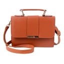 Dámska crossbody kabelka s klopou a krátkym uchom Hranatá kabelka cez rameno aj do ruky Popruh s prackou PU kože a polyester 20 x 15 x 7 cm 3