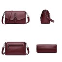 Dámska crossbody kabelka s klopou a ozdobným pásikom s kovovým krúžkom Kapsa na zips na zadnej strane Pravá koža Rozmer 24 x 16 x 10 cm 8