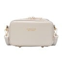 Dámská crossbody kabelka ve tvaru krabičky Zapínání na zip Kovové nožičky Nastavitelný popruh s karabinkami PU kůže 17 x 10 x 8,5 cm 2