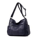 Dámská crossbody kabelka z umělé kůže Měkký tvar Přední kapsy na zip Boční kapsy Nastavitelný popruh přes rameno 29 x 23 x 14 cm 6