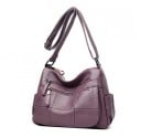 Dámska crossbody kabelka z umelej kože Mäkky tvar Predné vrecká na zips Bočné vrecká Nastaviteľný popruh cez rameno 29 x 23 x 14 cm 3