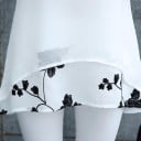 Dámska dlhá blúzka s krátkym rukávom a kvetinovým motívom Vrstvený spodný lem Okrúhly výstrih Polyester a bavlna Elegantný voľný strih 8