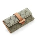 Dámska dlhá peňaženka s chlopňou a prackou Pásik v kontrastnom odtieni Razený kvetinový vzor Umelá PU koža 19 x 9,5 x 2,3 cm 7