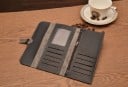 Dámska dlhá peňaženka z umelej kože s klopou Kulaté kovové zapínanie Okénko na doklad Přihrádky na karty Kapsa na zip 19 x 9 x 2 cm 10