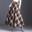 Dámska dlhá sukňa s kockovaným vzorom A1142 1