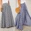 Dámska dlhá sukňa s kockovaným vzorom 3