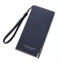 Dámská dlouhá peněženka s poutkem na zápěstí Štíhlý tvar Matný povrch s kovovým rohem Materiál PU kůže a polyester 19 x 9,5 x 3 cm 4