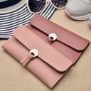 Dámská dlouhá peněženka z umělé kůže s klopou Kulaté kovové zapínání Okénko na doklad Přihrádky na karty Kapsa na zip 19 x 9 x 2 cm 7