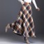 Dámská dlouhá sukně s kostkovaným vzorem A1142 5