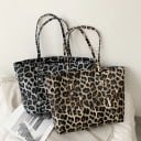 Damska duża torba na ramię ze zwierzęcym wzorem Prostorna torba shopper na każdy dzień Długie uchwy PU skóra 46 x 30 x 12 cm 2